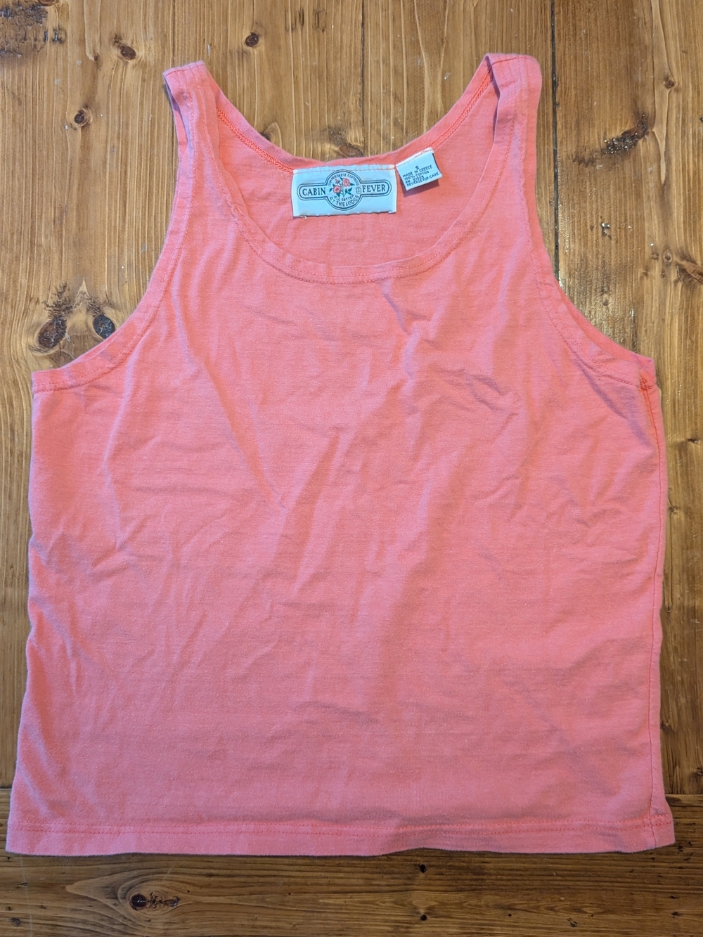Cabin Fever Coral Pink Tank Top